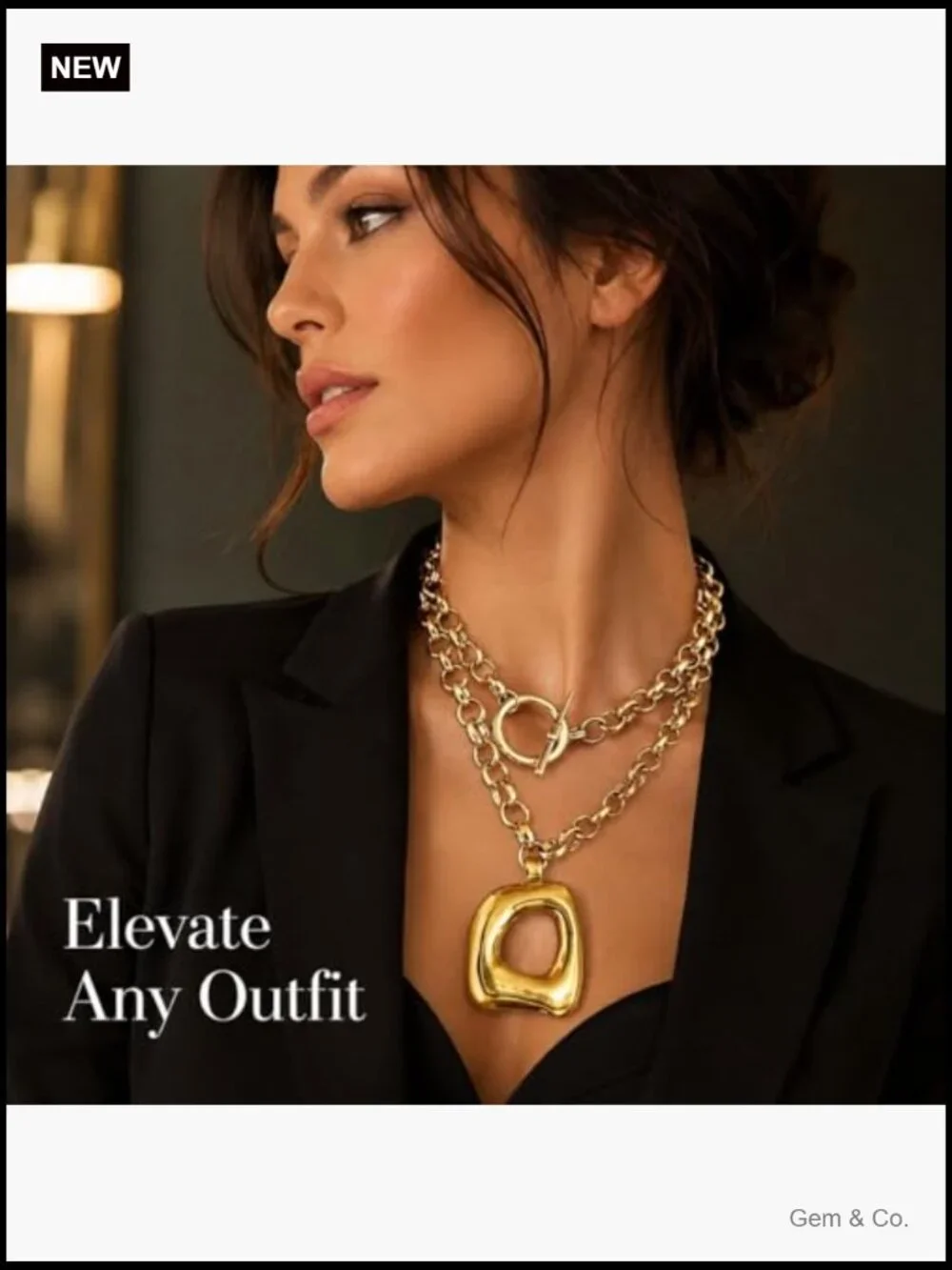 Layered Statement Pendant Necklace Chunky Jewelry Trendy 2026